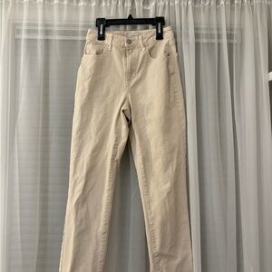 PacSun Cream Straight Leg Jeans